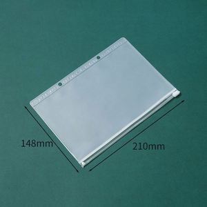 Clear Zipper <b>Binder</b> Pocket 6-Ring Loose Leaf Pouch with Custom Printing for A5/A6 Planners & <b>Notebooks</b>-Promotional Use - Product Image 3