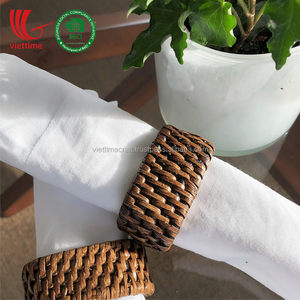 เวียทไทม์คราฟท์ MXVTC แหวนรองผ้าเช็ดปากหวายสุดฮิตประจำฤดูร้อน ผลิตในเวียดนาม มีสีให้เลือกตามสั่ง ขนาด 3.5 ซม. x 6.7 ซม. ขายส่ง - Product Image 1