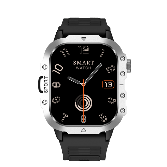 2026 Smart Watch for Men Android Square HD Display Fitness Tracker with Magnetic Charging Answer Call Function