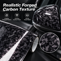 Autocollant de voiture en carbone forgé haute brillance, autocollant en PVC pour carrosserie automobile, couleur personnalisée, décoration extérieure, OEM ODM