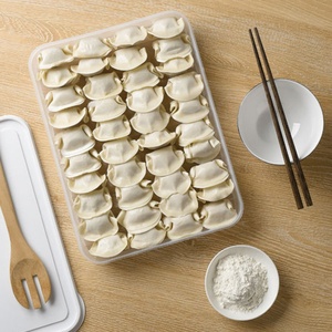 Dumpling <b>Box</b> Dumpling Holder Food Containers Organizer <b>Kitchen</b> <b>Storage</b> <b>Box</b> with Lid for Refrigerator - Product Image 6