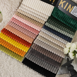 Hoogwaardige Amerikaanse retro zachte, vlekbestendige, ademende luxe fluwelen polyester geweven effen bankstof - Product Image 1