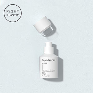 PHG Lotion Flasche Luxus paket 15ml 30ml 50ml Leere runde Hautpflege Ätherische Ölpumpe Kosmetisches Serum Kunststoff PET Flasche - Product Image 6