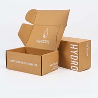 Embalaje personalizado de papel Kraft estampado cajas de papel corrugado envío postal caja de cartón impreso logotipo simple