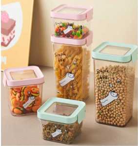 Boîte de rangement empilable hermétique sans BPA pour la cuisine, organisateur de réfrigérateur pour haricots, boîte à café, récipient de stockage des aliments - Product Image 6