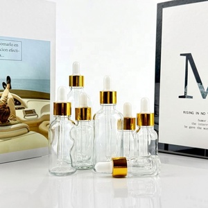 Transparent Glass Dropper <b>Bottle</b> with Gold Pipette 5ml 10ml 15ml 20ml 30ml <b>50ml</b> 100ml Essential Oil <b>Bottle</b> - Product Image 5
