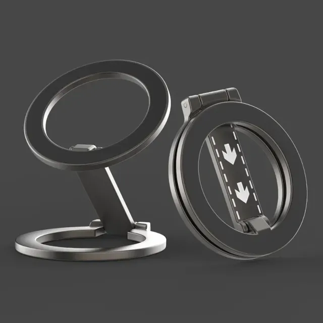 Foldable Double-Sided Magnetic Phone Ring Holder for Kickstand Magnet Grip for iPhone 16 15 14 Huawei Phone Stand Holder