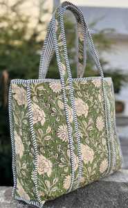 Bolso de Mano Acolchado de Algodón con Estampado de Bloques, Hecho a Mano, Acabado Premium, para Uso Diario, Viajes, Bolso de Hombro - Product Image 3