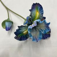 Vente en gros de fleurs artificielles de haute qualité en soie Real Touch Simulation d'iris Fausse fleur pour décoration de table et de mariage