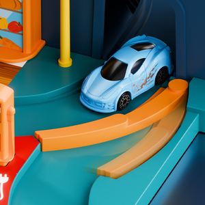 Rascacielos multifunción City Adventure Toy Tobogán eléctrico Pistas <span class=keywords><strong>de</strong></span> estacionamiento <span class=keywords><strong>de</strong></span> automóviles Slot <span class=keywords><strong>Juegos</strong></span> <span class=keywords><strong>de</strong></span> mesa para niños Diversión educativa Plástico - Product Image 5