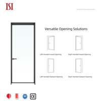 Porte à charnière moderne de marque supérieure, en aluminium, coupe-vent, avec technologie de verrouillage silencieux, pour usage intérieur (chambre, cuisine, salle de bain)
