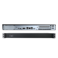 Casing Aluminium Komputer Industri Jaringan Port Lan Tertanam 1U Rackmount Server