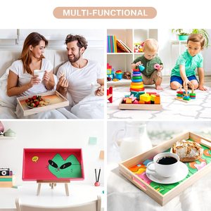 Nhà Máy Trực Tiếp Tùy Chỉnh Gỗ Thông Phục Vụ Khay Với Xử Lý Thanh Lịch Gỗ Platter Cho Phục Vụ - Product Image 6