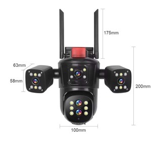 8MP กล้องตรวจสอบ WiFi ไร้สาย4หน้าจอซูม10x โทรศัพท์มือถือมองเห็นกลางคืนระยะไกลความละเอียดสูง IP66 - Product Image 3