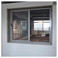 Fabricación en China, tamaño estándar, puertas corredizas horizontales modernas de aleación de aluminio, ventanas, aislamiento térmico para apartamento y hogar