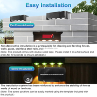 Nouveaux projecteurs solaires LED étanches IP65 pour la décoration murale extérieure de la maison dans le jardin, la cour, lampe murale solaire