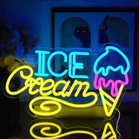 Enseigne néon LED personnalisée Winbo pour publicité, design créatif crème glacée, pour bar, restaurant, magasin, décoration murale, éclairage néon LED