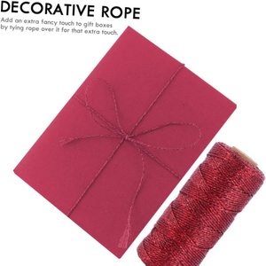 1mm Metallic <strong>Cord</strong> Twisted Christmas Red <strong>String</strong> Rope Christmas Craft Rope DIY Gift Jewelry Wrapping 100m Rolled Gold Rope - Product Image 3