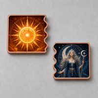 Barre de lingot de cuivre décorative imprimée UV Soleil et Lune, deux pièces, 5 oz, puzzle métallique emboîtable, souvenir de collection, cadeau