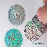 Autocollant de sécurité holographique personnalisé en gros avec impression guilloche pour l'étiquetage de vérification de marque, ensembles d'étiquettes imprimées pour utilisation en vrac