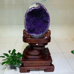 Đá chữa bệnh chất lượng cao, tùy chỉnh, thạch anh tím tự nhiên, cụm thạch anh tím hình thánh đường, trứng khủng long - Product Image 4