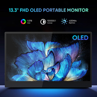 Monitor Portátil OLED 1080P 4K con Pantalla Táctil de 13.3 Pulgadas, Monitor USB-C Compatible con 100% DCI-P3, Monitor para Juegos de 1MS para Computadora Portátil