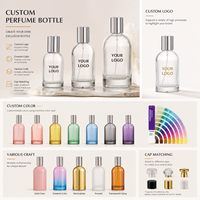 Flacon de parfum vide de luxe personnalisé 30ml 50ml 100ml pour marque privée avec vaporisateur et boîte