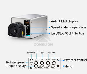 ปั๊ม peristaltic มาตรฐานประเทศจีนสำหรับห้องปฏิบัติการสแตนเลสแบบมาตรฐาน LED - Product Image 6