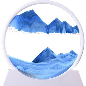 Tableau de sable mouvant semi-artisanal poli, luxe léger, formes géométriques modernes, <span class=keywords><strong>sablier</strong></span>, pour salon, meuble TV, cadeau de vin - Product Image 5