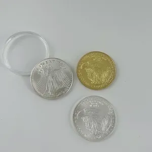 2024 tallado última moneda de desafío de oro mate/plata Estatua de la libertad moneda conmemorativa monedas de águila de oro americano