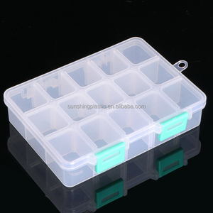 Boîtes en plastique multi-compartiments SUNSHING avec séparateurs, conteneur pour composants de jeux, organisateur de pièces, boîte à dés, boîte de rangement pour matériel de pêche - Product Image 2