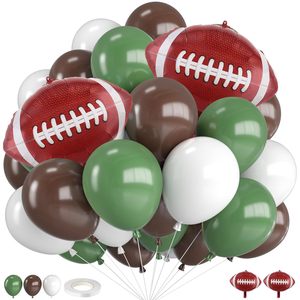 Ensemble de ballons en latex pour le Super Bowl américain, ballons à confettis verts, ballons sur le thème du football américain, ballons sur le thème du <span class=keywords><strong>rugby</strong></span>, décorations pour fêtes d'<span class=keywords><strong>anniversaire</strong></span> - Product Image 4