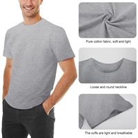 T-shirt en coton uni à col rond et manches courtes, basique, personnalisable avec photo, texte, logo, impression, design, vente en gros