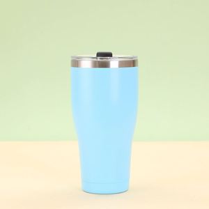 20oz 30oz Curve Tumbler <b>Double</b> <b>Wall</b> Vacuum Insulated Stainless Steel Mug with 2in1 Detachable Lid Hot - Product Image 2