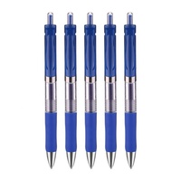 Stylo Gel Rétractable Promotionnel de Haute Qualité 0,5 mm, Pointe Roller, ABS+Silicone, Encre Noire, Bleue, Rouge, Non Effaçable, pour École et Bureau