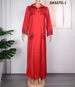 Vestito lungo da donna musulmano africano eleganti abiti <span class=keywords><strong>giallo</strong></span> reale per la festa di nozze - Product Image 3