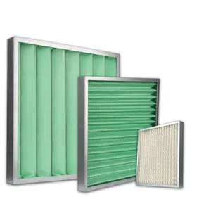 Customized all model G3 G4 EU3 EU4 aluminium cardboard frame activated carbon filter panel pleated air pre filter