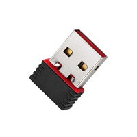 Mini Adaptador de Red Inalámbrico USB 2.0 de 150Mbps y 2.4GHz para Escritorio y Portátil con Antena Integrada