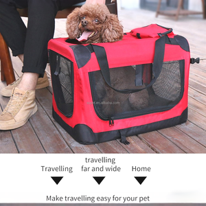 Boîte de <span class=keywords><strong>transport</strong></span> pliante à 3 portes pour animaux de compagnie, intérieur et extérieur, <span class=keywords><strong>caisse</strong></span> souple de voyage pour chien pour <span class=keywords><strong>voiture</strong></span> avec sac de <span class=keywords><strong>transport</strong></span> et tapis polaire - Product Image 3