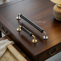 Poignée de meuble en bois massif avec finition écologique, bouton de tirage pour porte, tiroir, armoire