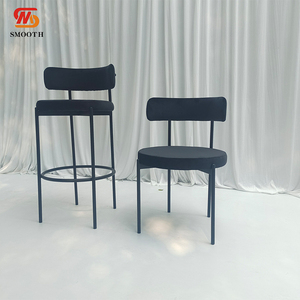 SMOOTH Venta caliente Silla de acero inoxidable negro Evento DE BODA Banquete Restaurante Hotel Muebles Silla - Product Image 1