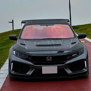 Pellicola Oscurante BKE Sunset Burning Sky <span class=keywords><strong>Red</strong></span> Chameleon per Finestrini Auto, Rosa Nano Ceramica Solare Colorata Blu PET, 99% di Protezione UV e IR - Product Image 3