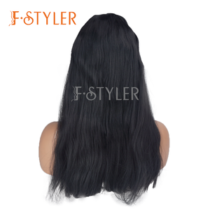 FSTYLER Cosplay peluca Super larga recta pelo sintético estilo <span class=keywords><strong>Afro</strong></span> <span class=keywords><strong>pelucas</strong></span> negras venta al por mayor venta a granel fábrica Halloween <span class=keywords><strong>carnaval</strong></span> peluca - Product Image 6