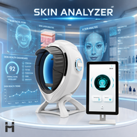 Analyseur de peau 3D multilingue intelligent pour usage commercial en salon, compatible avec les prises EU/IT, qualité industrielle ABS
