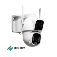 Caméra solaire HighFly 8W 12Ah AOV 4G type EU PTZ 2 objectifs 2MP avec conversation bidirectionnelle, moniteur solaire avec carte mémoire, enregistrement 24h/24