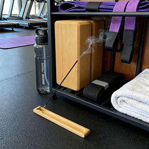 Kül tutucu ile ayarlanabilir açı tütsü brülör ile sopa için 9.8 inç bambu ahşap tütsü tutucu - Product Image 2