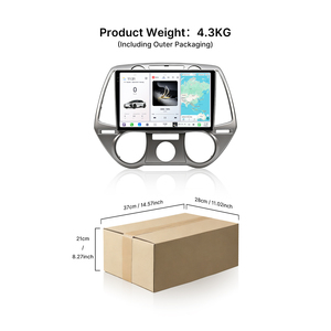 Autoradio Android 9 Pollici Youducar per <span class=keywords><strong>Hyundai</strong></span> <span class=keywords><strong>I20</strong></span> 2008-2011 (AC Manuale), Apple CarPlay, Android Auto, GPS - Product Image 3
