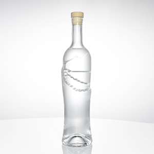 Botella de Vidrio Transparente Vacía de 750 ml/75 cl para Whisky, Tequila, Ron, Ginebra, Licores y Vodka, Personalizada <span class=keywords><strong>Premium</strong></span> con Logotipo Grabado - Product Image 4