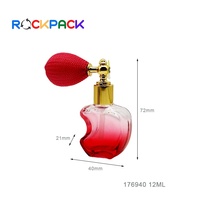 Mini bouteille de rouleau d'huile de pulvérisation de recharge de parfum en verre de forme unique de 12ml
