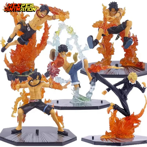 Figurines de personnages d'anime en PVC HESPER, 5 styles, unisexe, Fire Ace Luffy Sanji, modèle et jouet de dessin animé inspiré de l'animation japonaise - Product Image 1